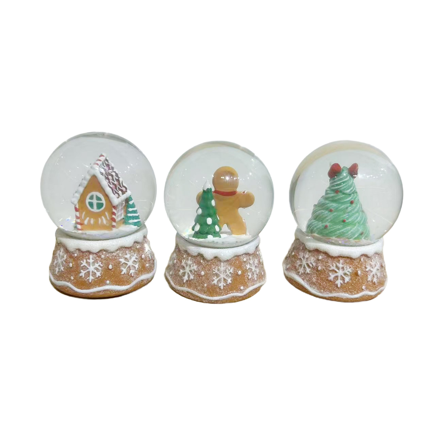 slide 2 of 4, December Home 45mm mini snow globe 3 assts, 45 mm