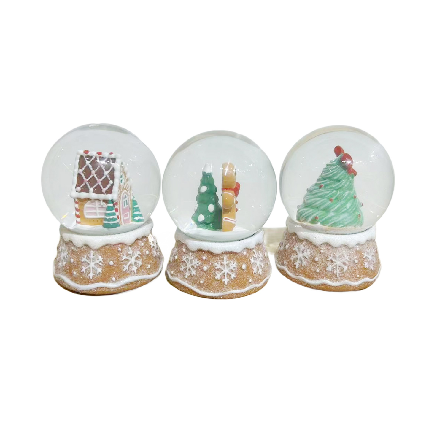 slide 3 of 4, December Home 45mm mini snow globe 3 assts, 45 mm