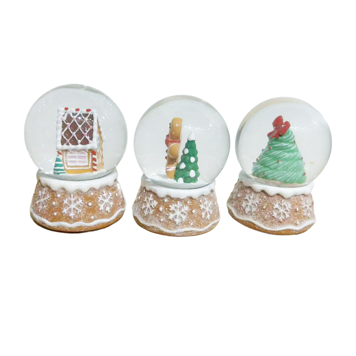 slide 4 of 4, December Home 45mm mini snow globe 3 assts, 45 mm