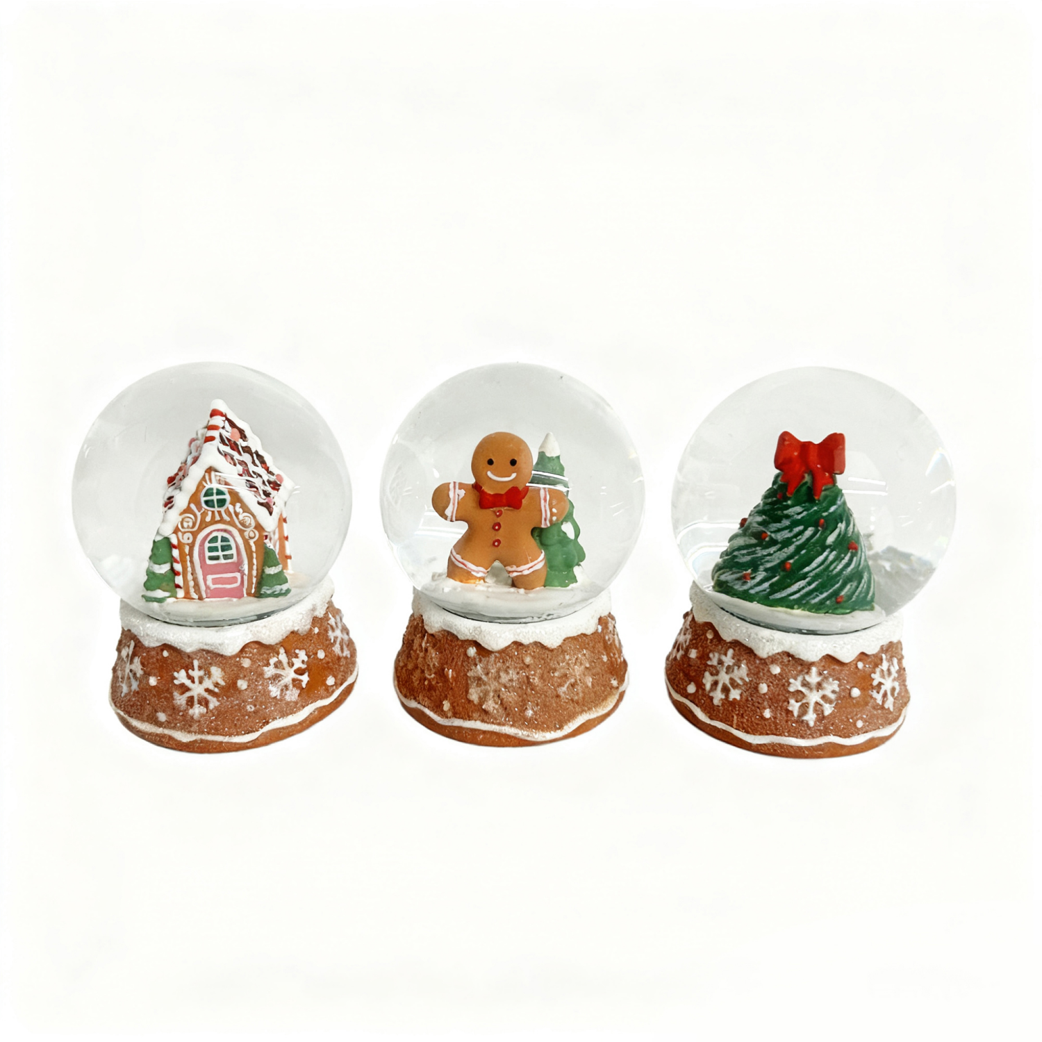 slide 1 of 4, December Home 45mm mini snow globe 3 assts, 45 mm