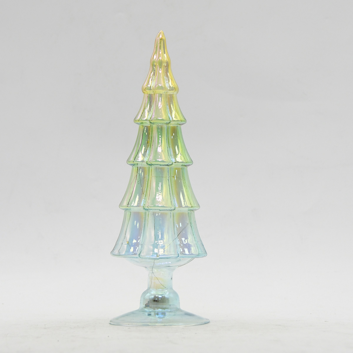 slide 2 of 4, December Home glass light up tree 12in, 12 in