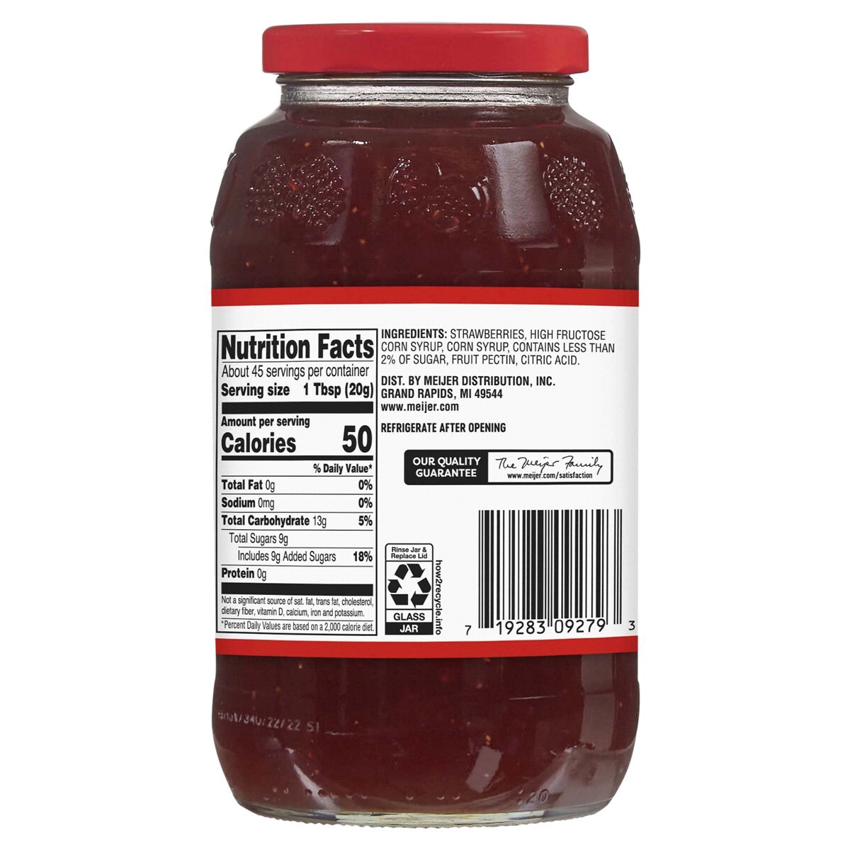 slide 2 of 2, Meijer Strawberry Preserve, 32 oz