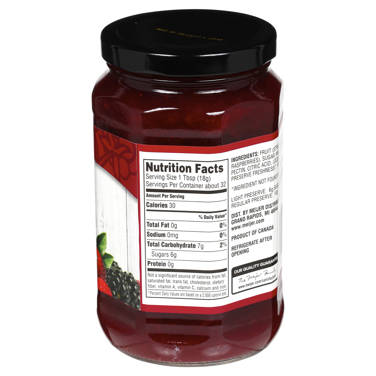 Meijer Strawberry, Raspberry & Blackberry Three Fruits Light