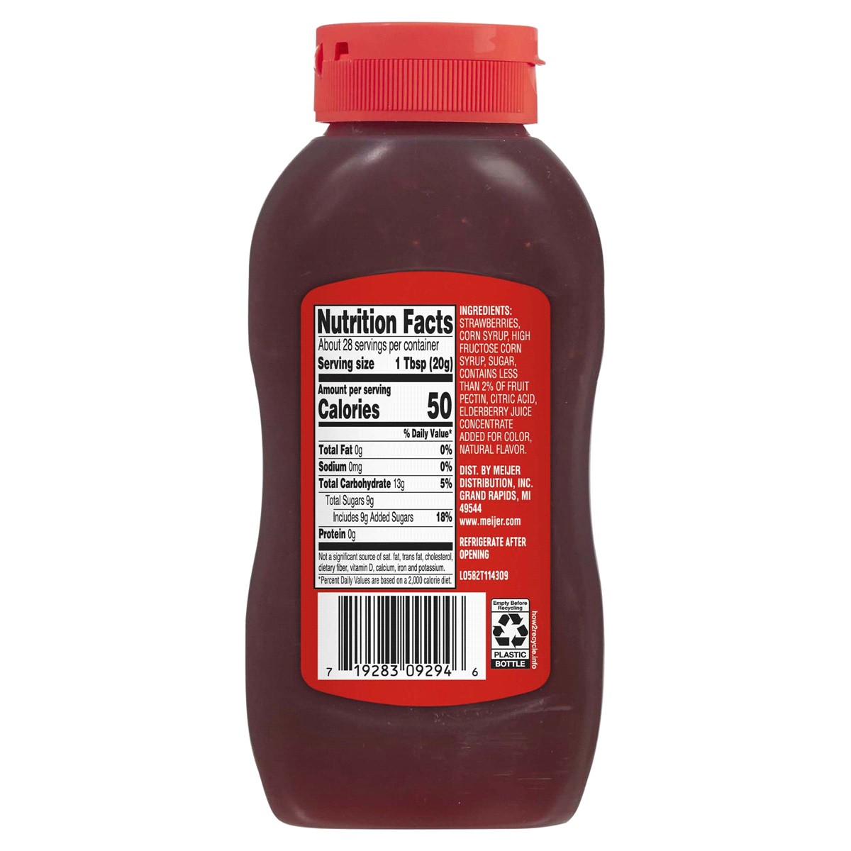 slide 2 of 2, Meijer Squeezable Strawberry Fruit Spread, 20 oz