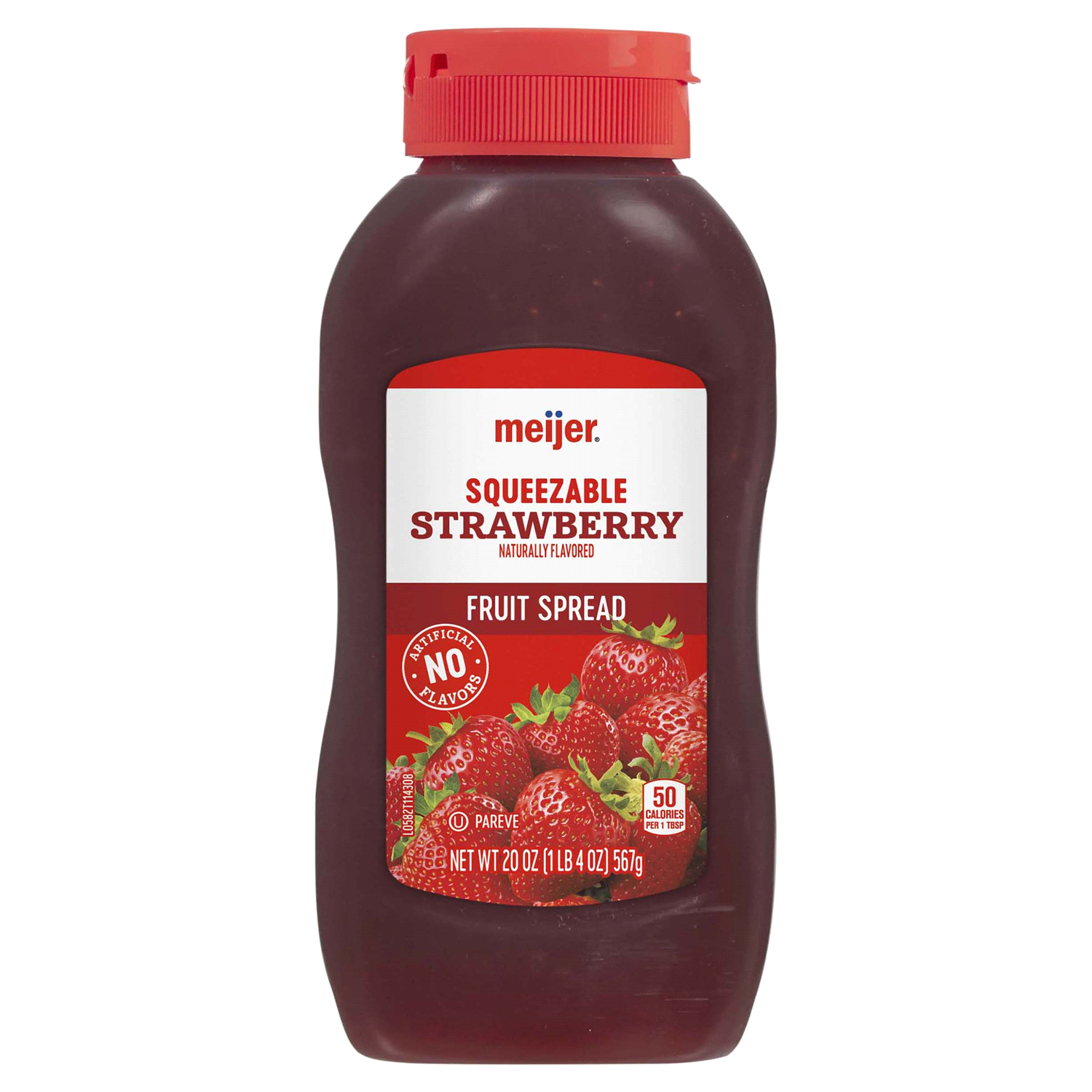 slide 1 of 2, Meijer Squeezable Strawberry Fruit Spread, 20 oz