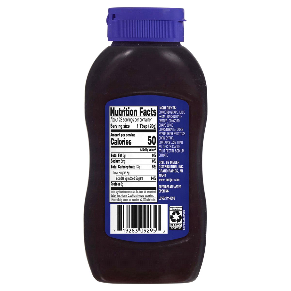 slide 2 of 2, Meijer Squeezable Concord Grape Jam, 20 oz