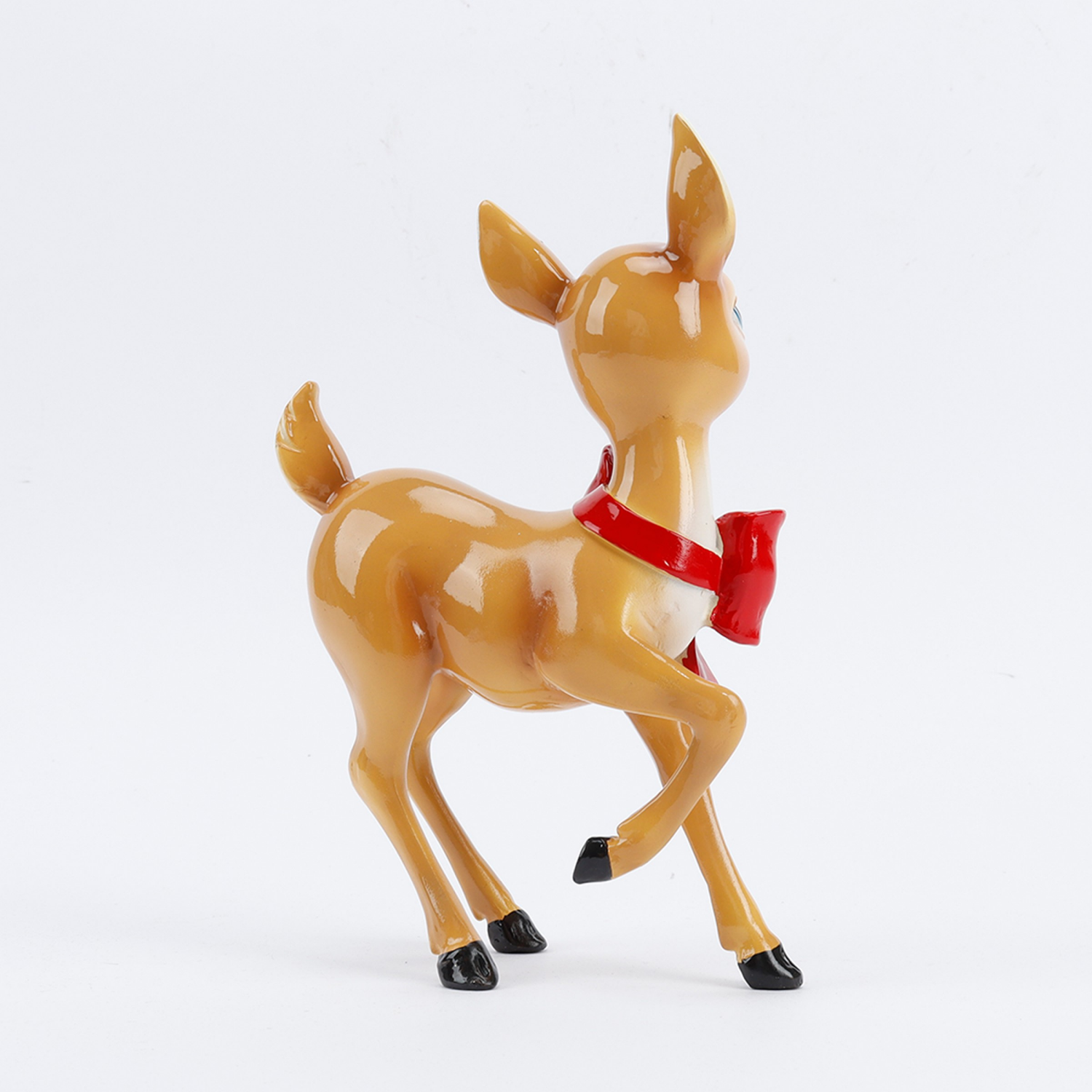 slide 2 of 4, December Home resin reindeer decoration 8in H, 8 in