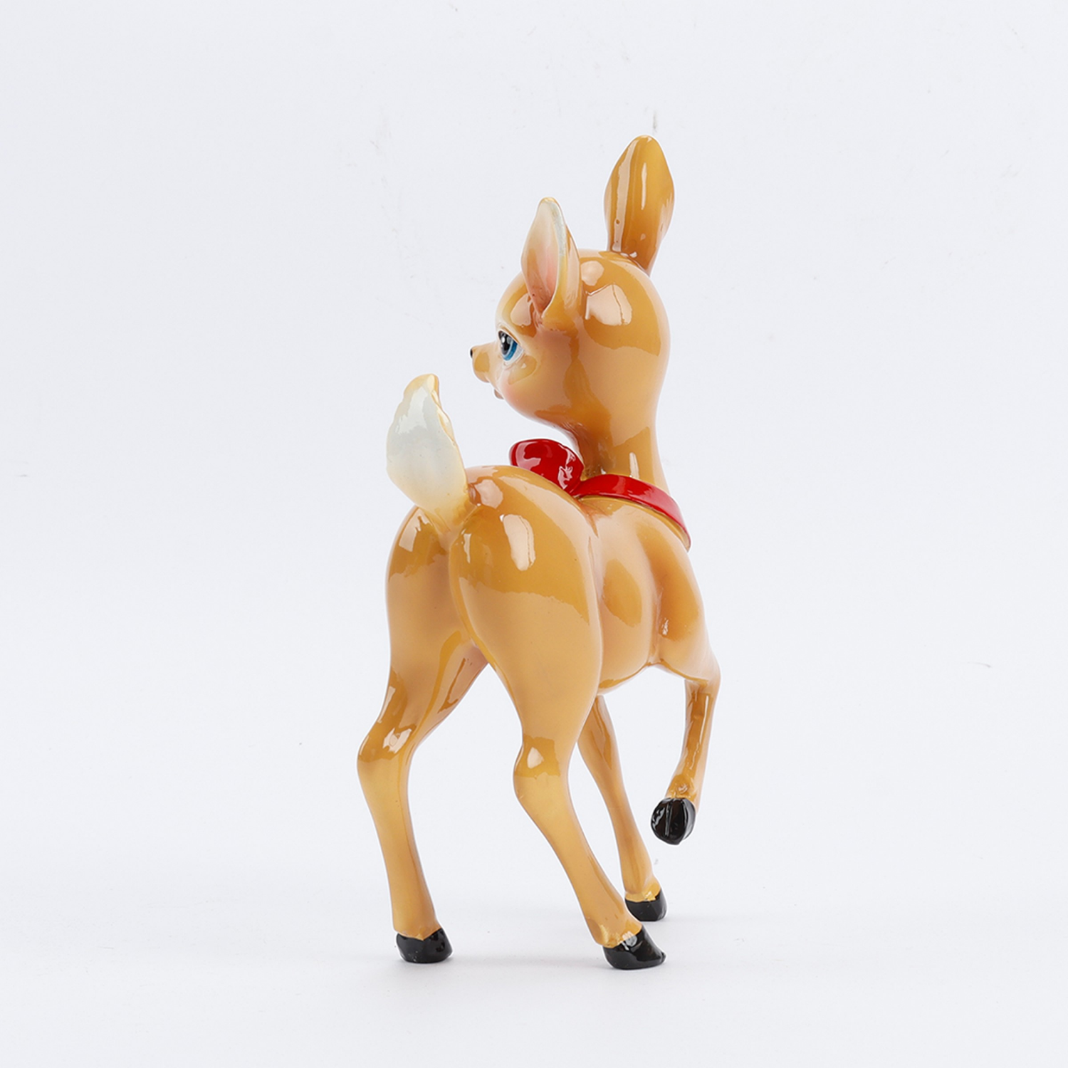 slide 4 of 4, December Home resin reindeer decoration 8in H, 8 in