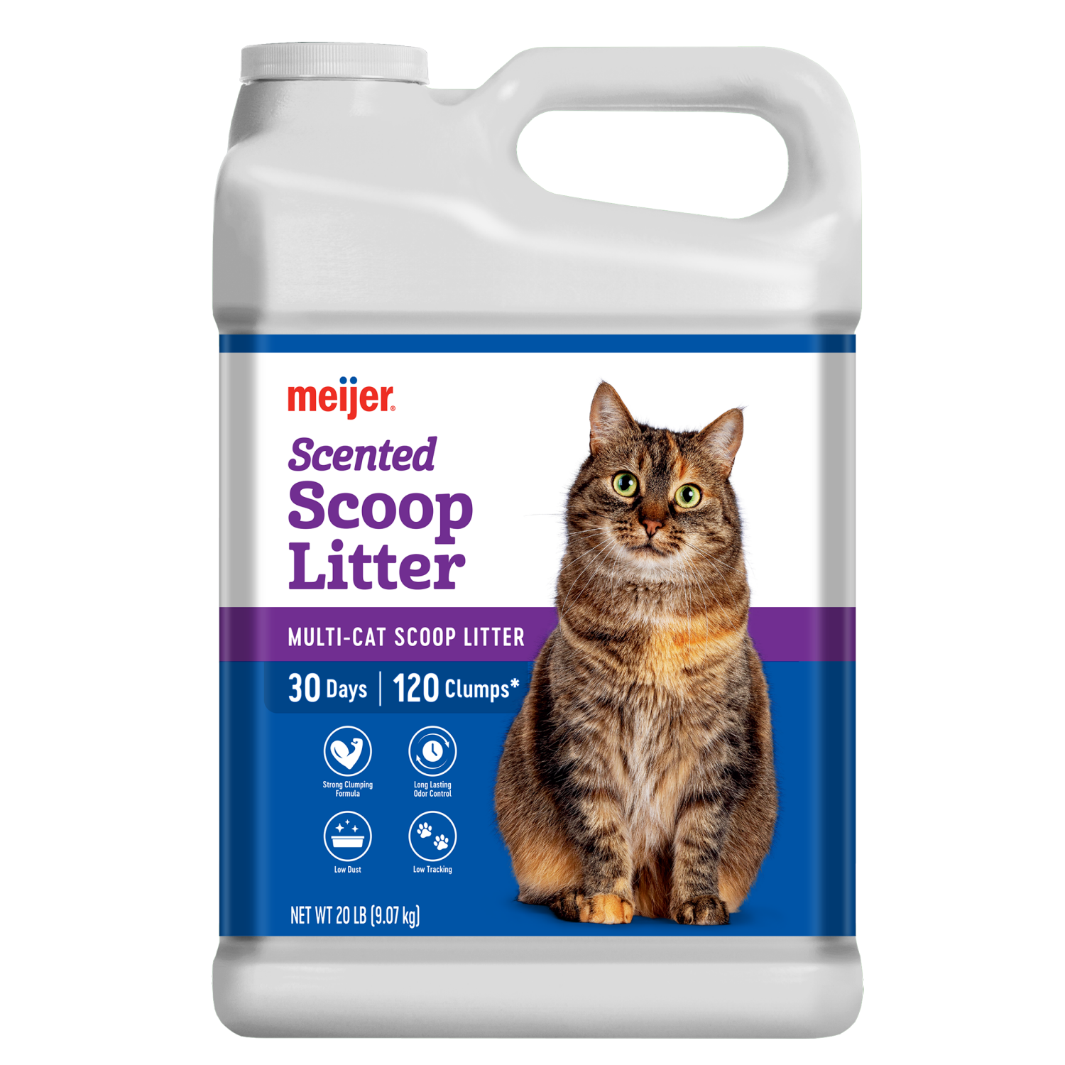 slide 1 of 3, Meijer Clumping Cat Litter, Scented, 20 lbs, 20 lb
