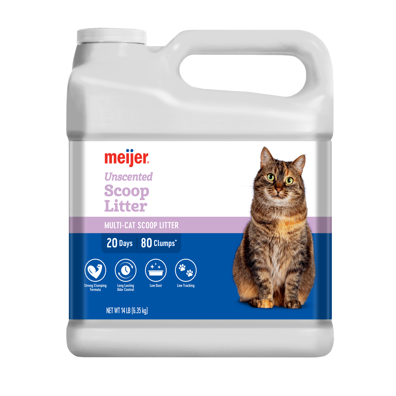 slide 1 of 3, Meijer Scoop Cat Litter, Unscented, 14 lb, 14 lb