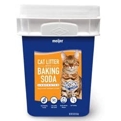 Meijer Clumping Cat Litter With Baking Soda, Unscented, 35 Lbs