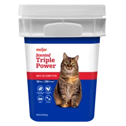 Meijer Clumping Triple Power Cat Litter, Scented, 35 Lbs