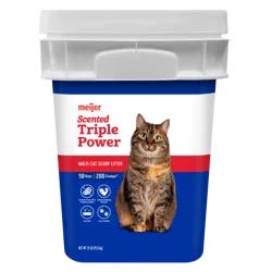 Meijer Clumping Triple Power Cat Litter, Scented, 35 Lbs