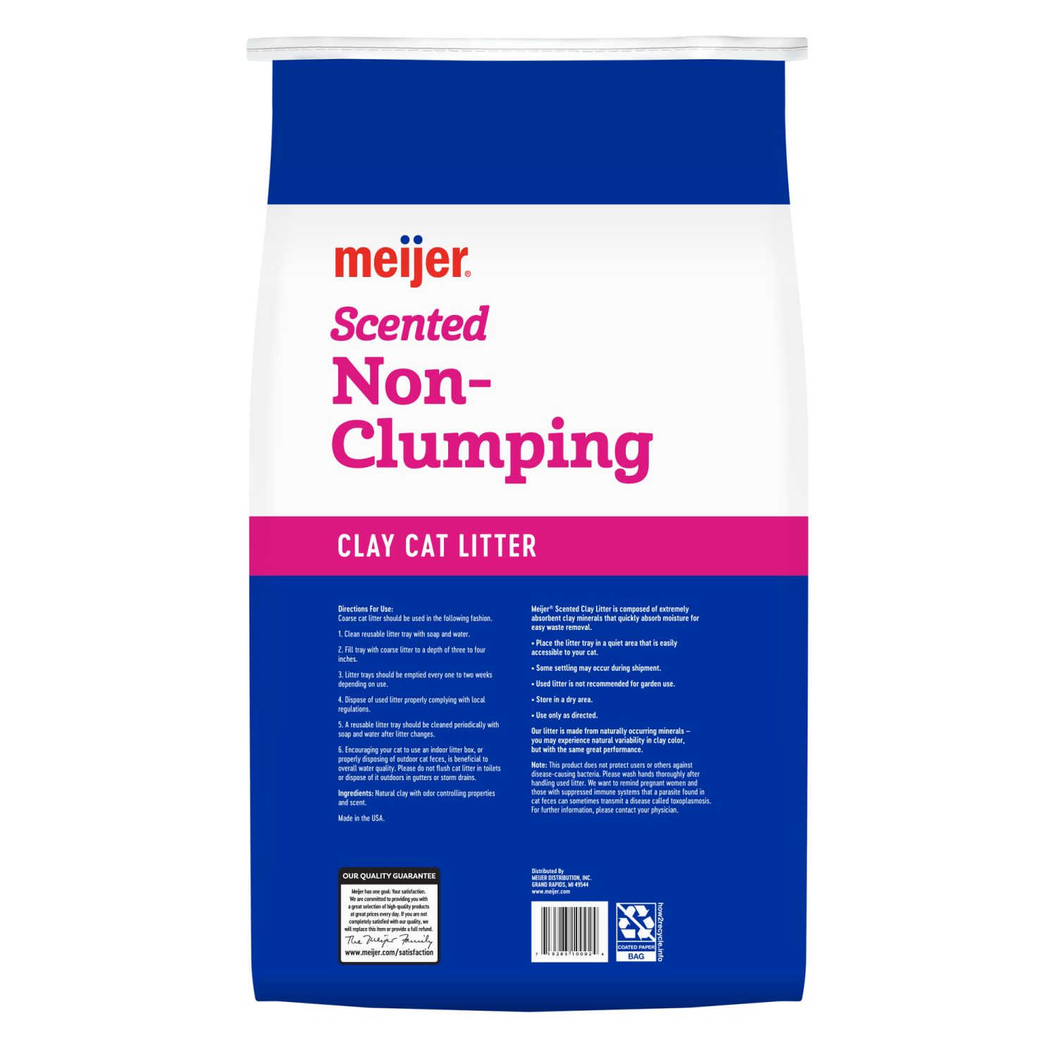slide 2 of 2, Meijer Non-Clumping Cat Litter, Scented, 10 lbs, 10 lb