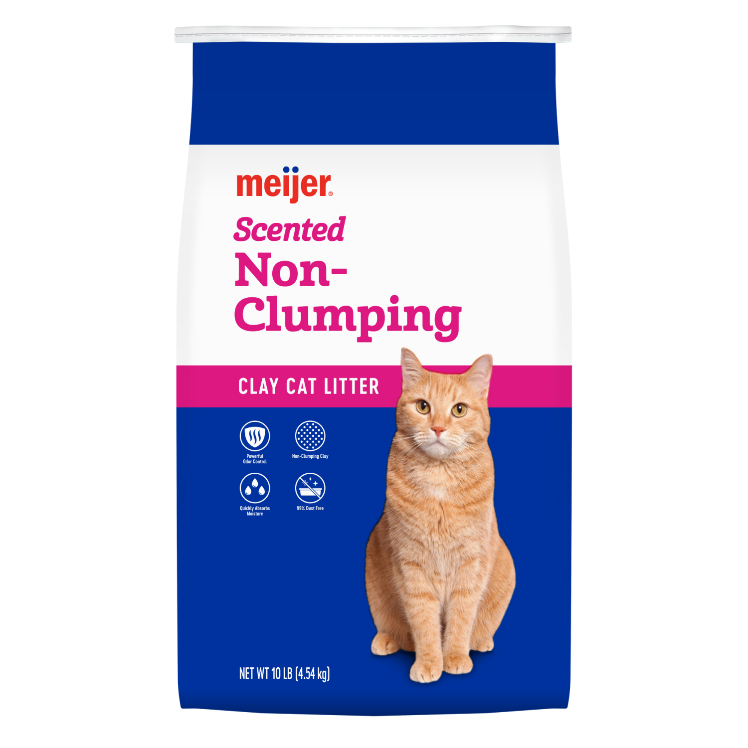 slide 1 of 2, Meijer Non-Clumping Cat Litter, Scented, 10 lbs, 10 lb