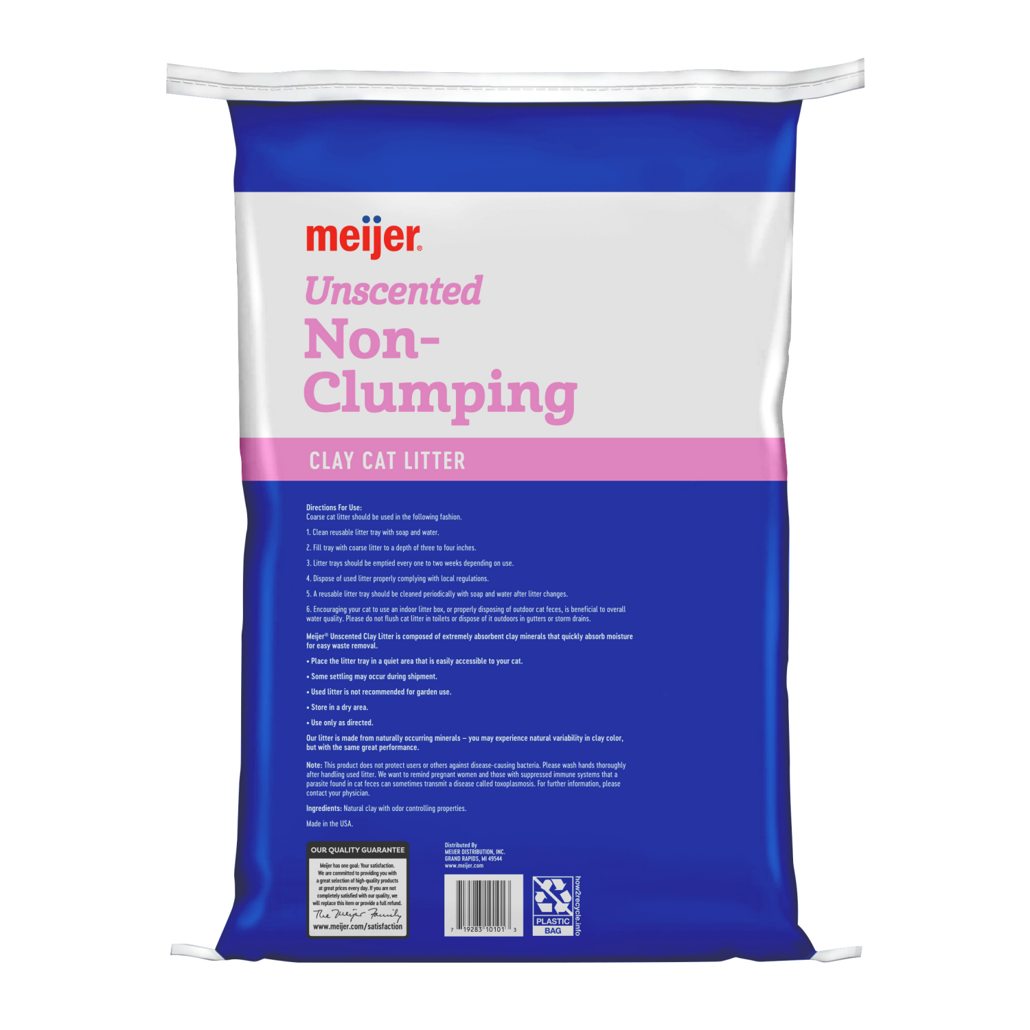 slide 2 of 2, Meijer Non-Clumping Cat Litter, Unscented, 20 lbs, 20 lb
