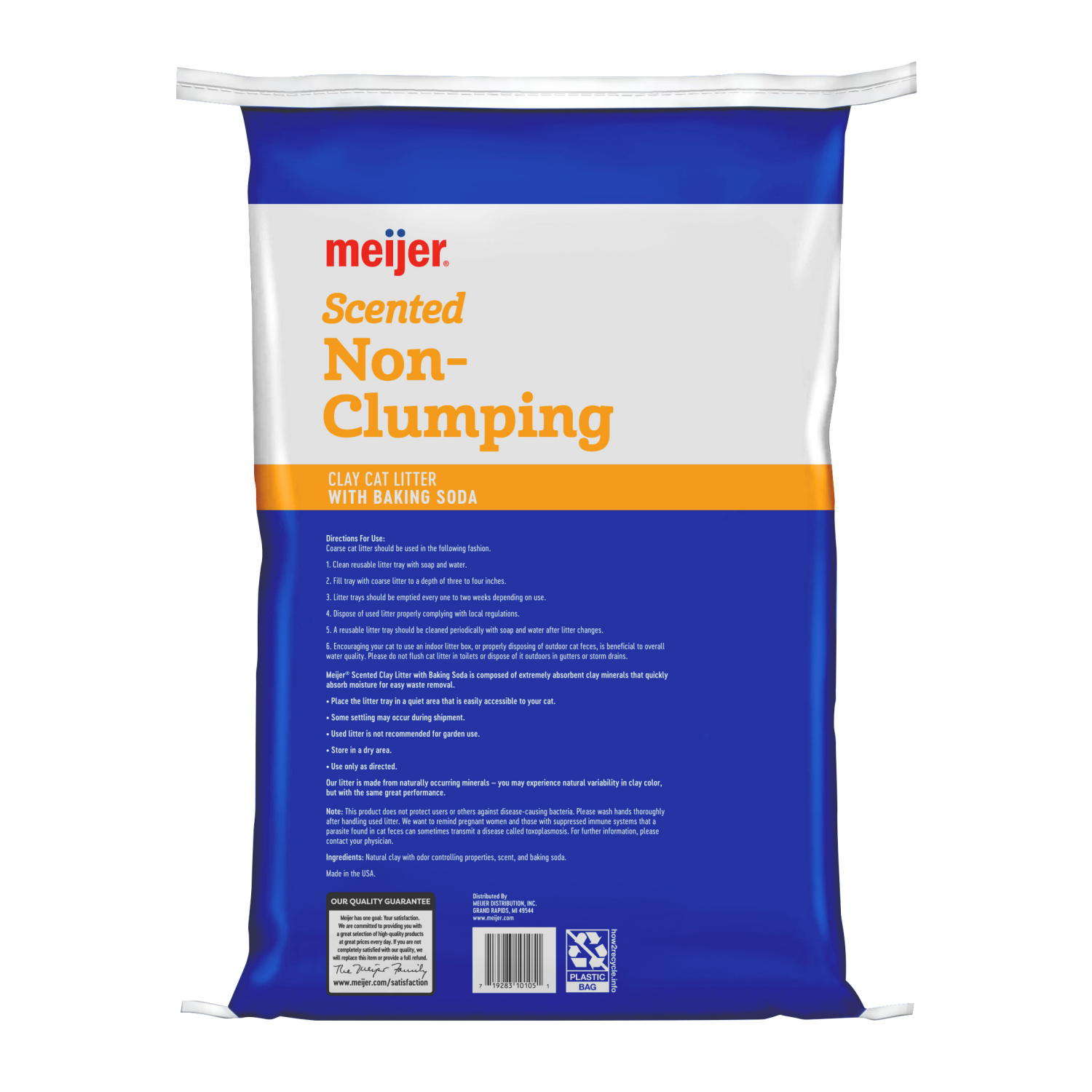 slide 2 of 2, Meijer Scoop Cat Litter, Scented w/ Baking Soda, 20 lbs., 20 lb