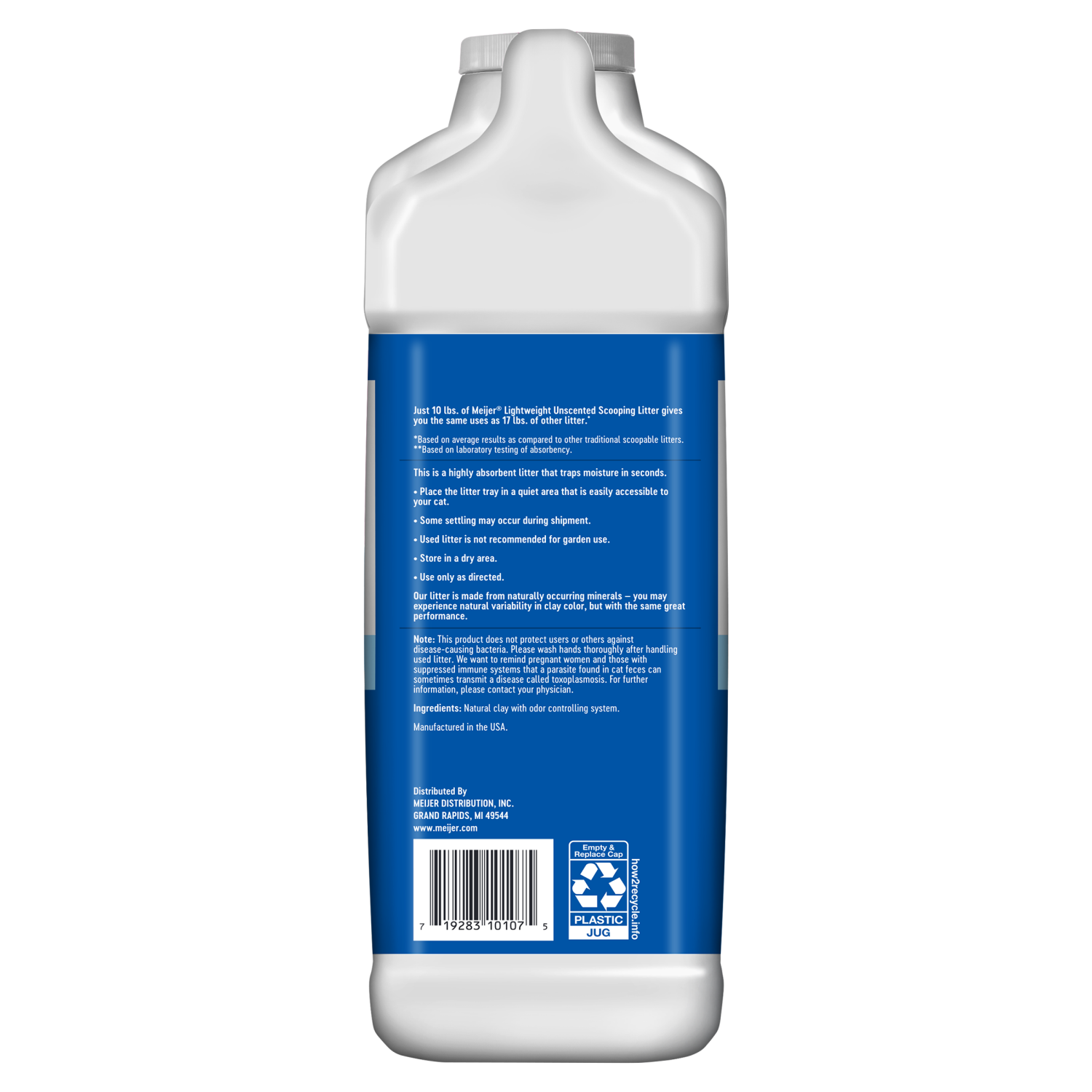 slide 3 of 3, Meijer Light Weight Clumping Litter, Unscented, 10 lbs, 10 lb