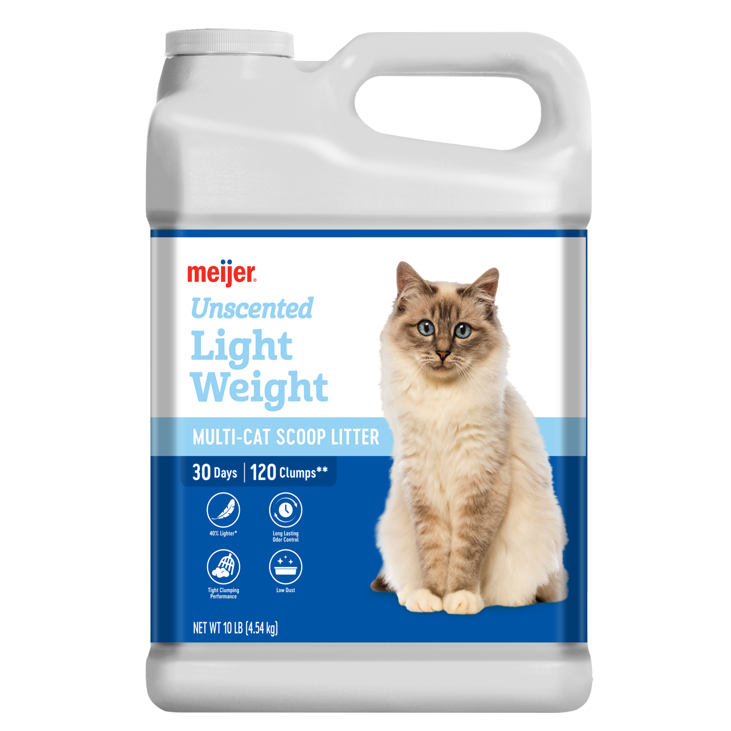 slide 1 of 3, Meijer Light Weight Clumping Litter, Unscented, 10 lbs, 10 lb