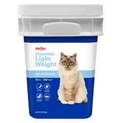 Meijer Light Weight Clumping Litter, Unscented, 17.5 Lbs