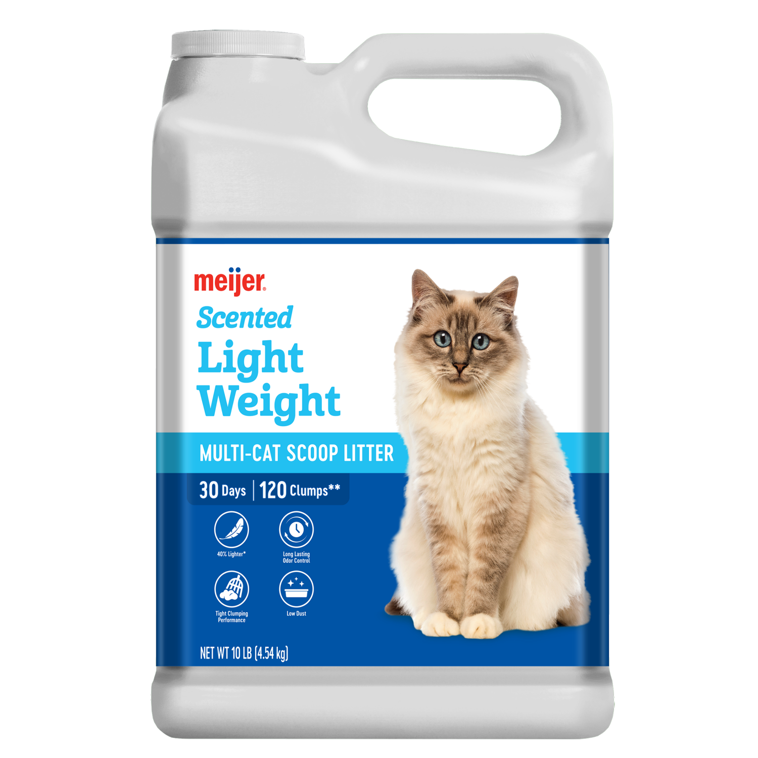 slide 1 of 3, Meijer Lightweight Clumping Cat Litter, Scented, 10 Lbs, 10 lb