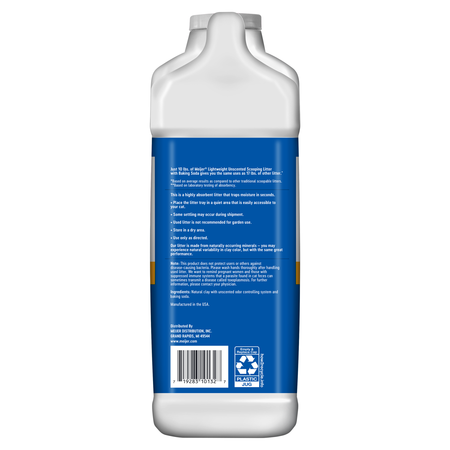 slide 3 of 3, Meijer Light Weight Clumping Cat Litter with Baking Soda, Unscented, 10 lbs, 10 lb