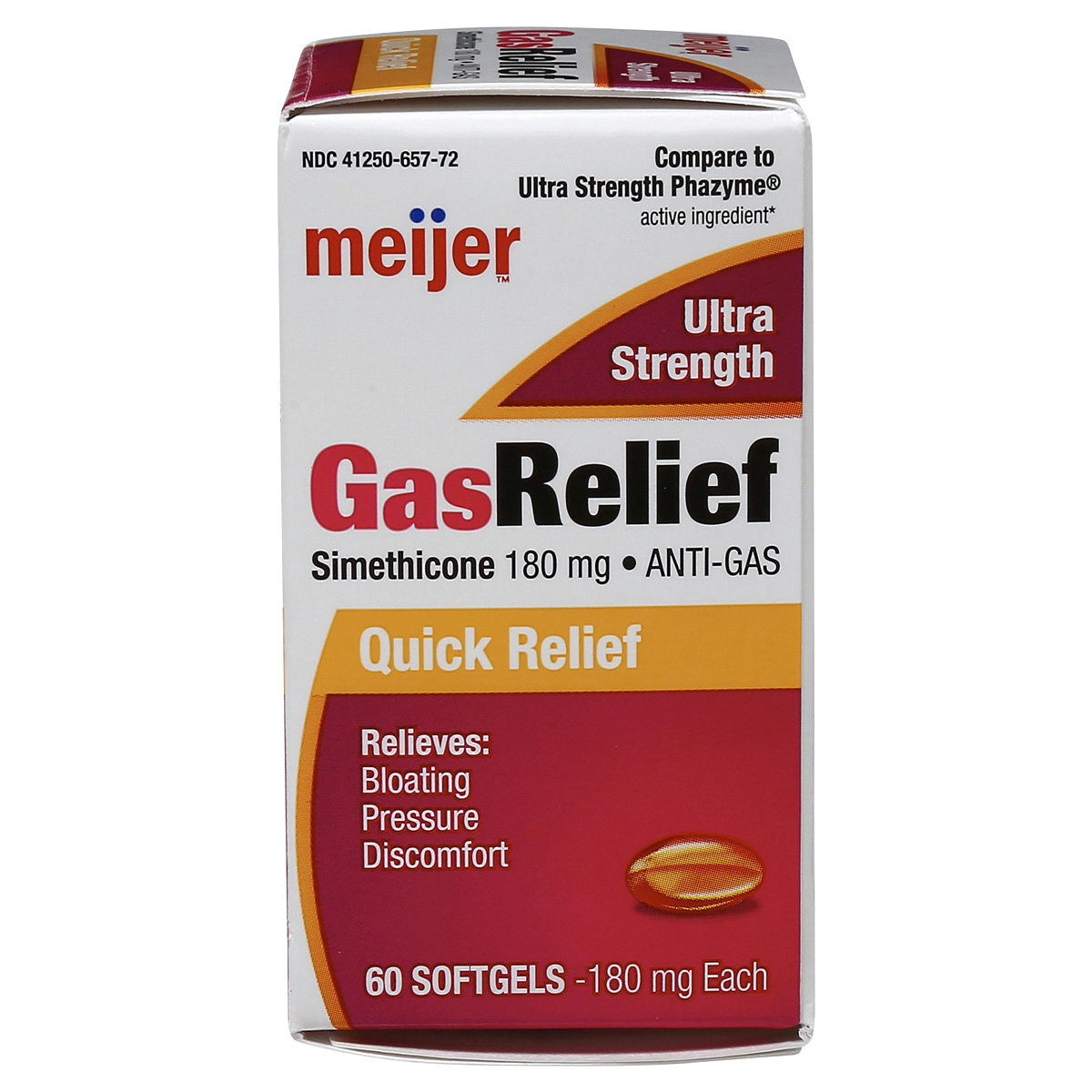 slide 3 of 8, Meijer Ultra Strength Gas Relief Softgels, 60 ct