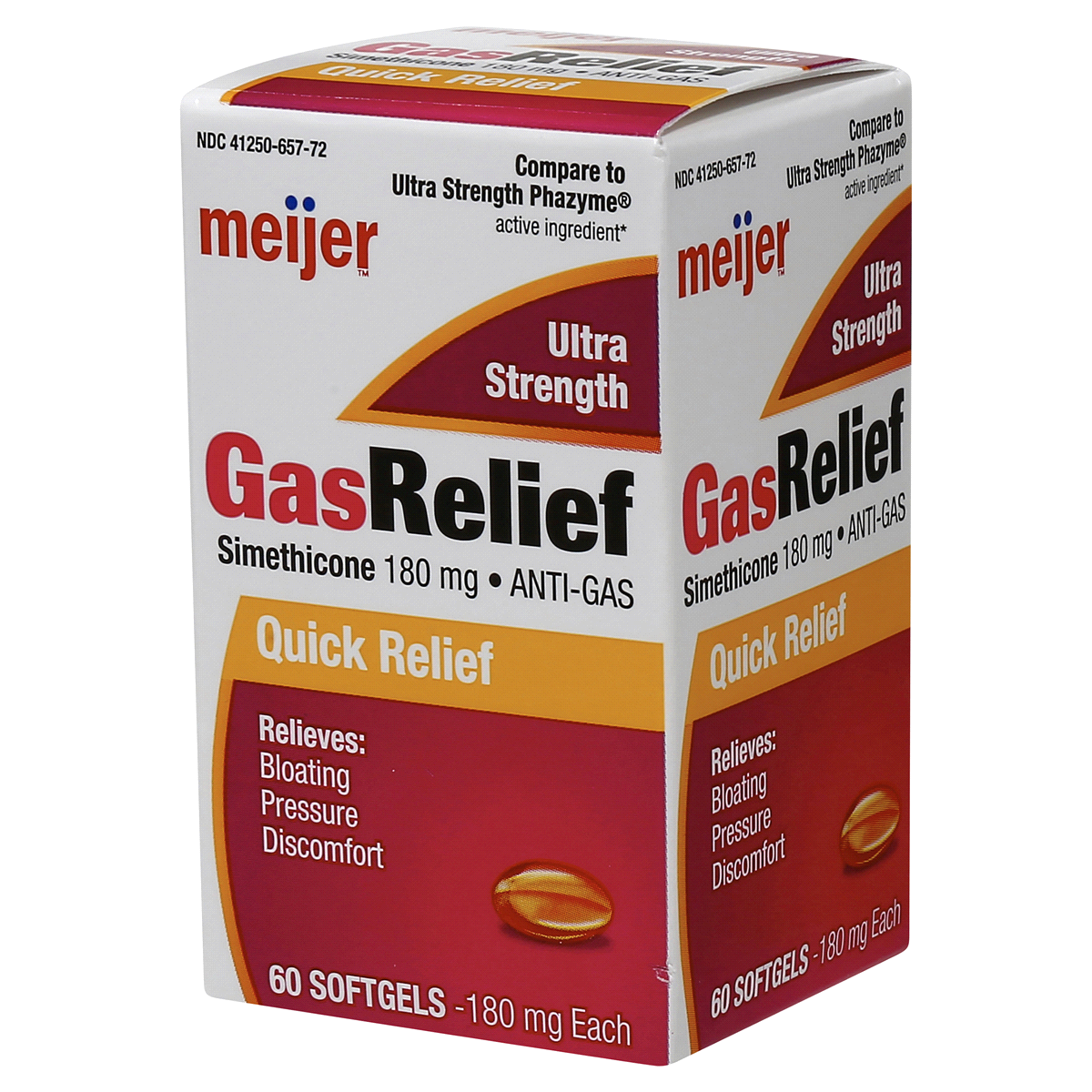 slide 7 of 8, Meijer Ultra Strength Gas Relief Softgels, 60 ct