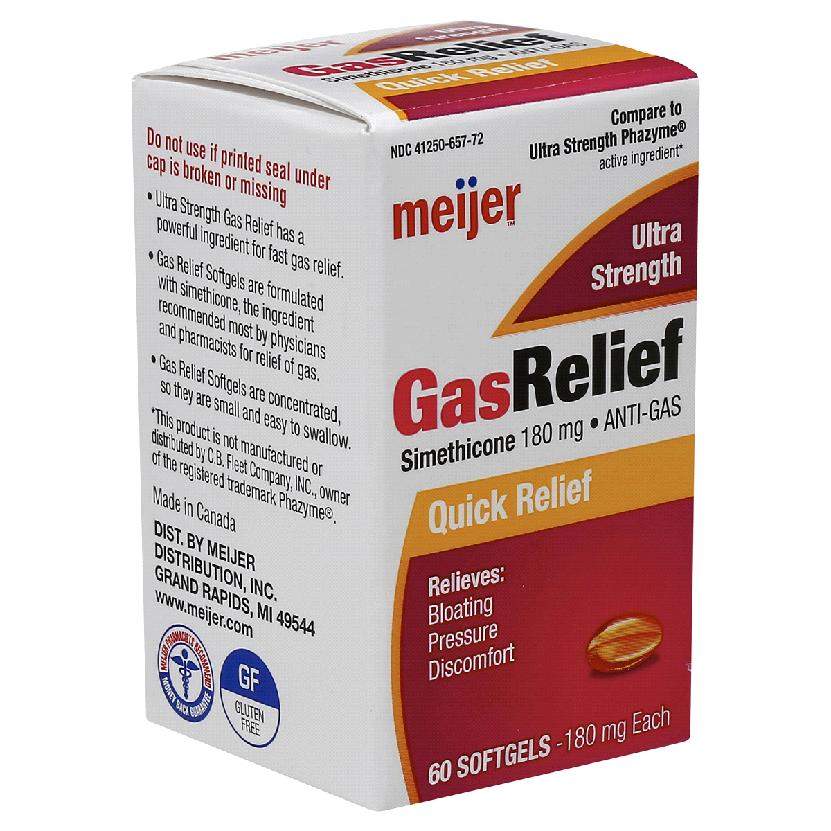 slide 4 of 8, Meijer Ultra Strength Gas Relief Softgels, 60 ct