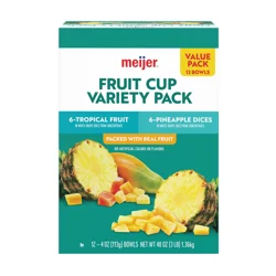 Meijer Fruit Bowls Tropical/pineapple Mix - 6 Pineapple, 6 Tropical Fruit 12 Ct/4 Oz