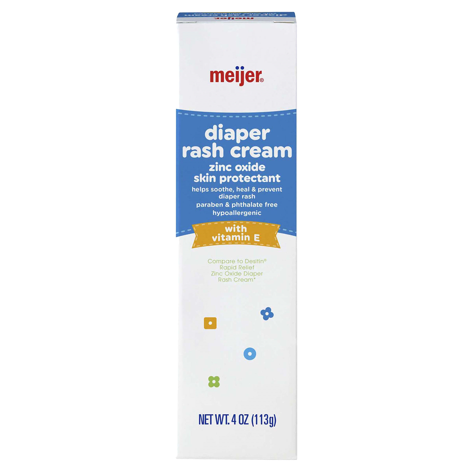 slide 1 of 2, Meijer Baby Quick Relief Diaper Rash Cream, 4 oz