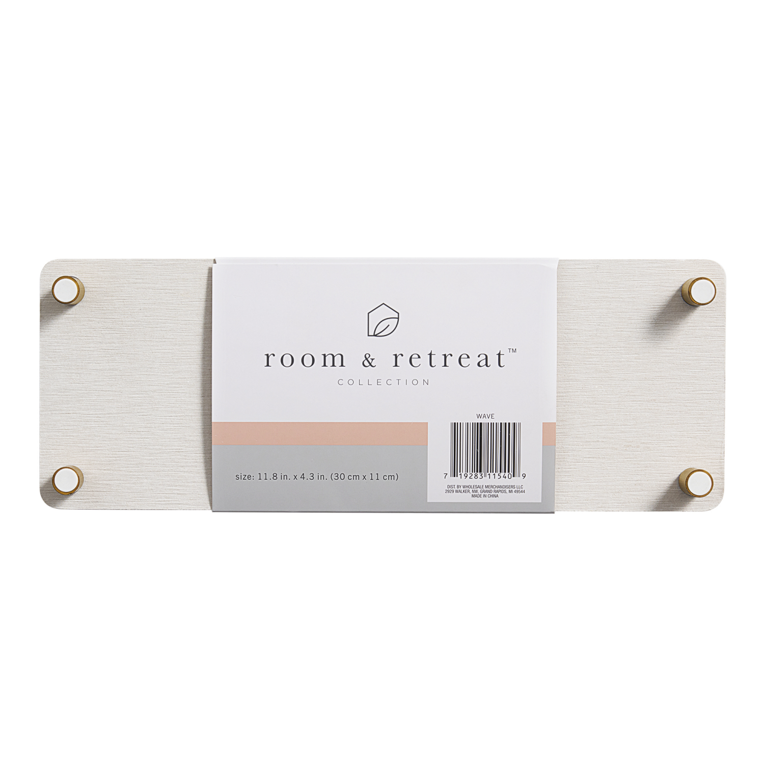 slide 3 of 4, Room & Retreat Luxury Diatomaceous Wave Counter, 11.8 in x 4.3 in, 11.8 x 4.3 in