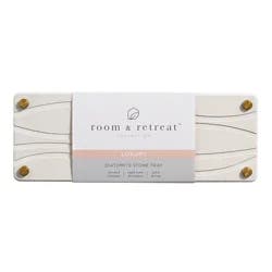 Room & Retreat Luxury Diatomaceous Wave Counter, 11.8 in x 4.3 in