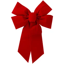 December Home Red Flock Bow 11in x 15.5in