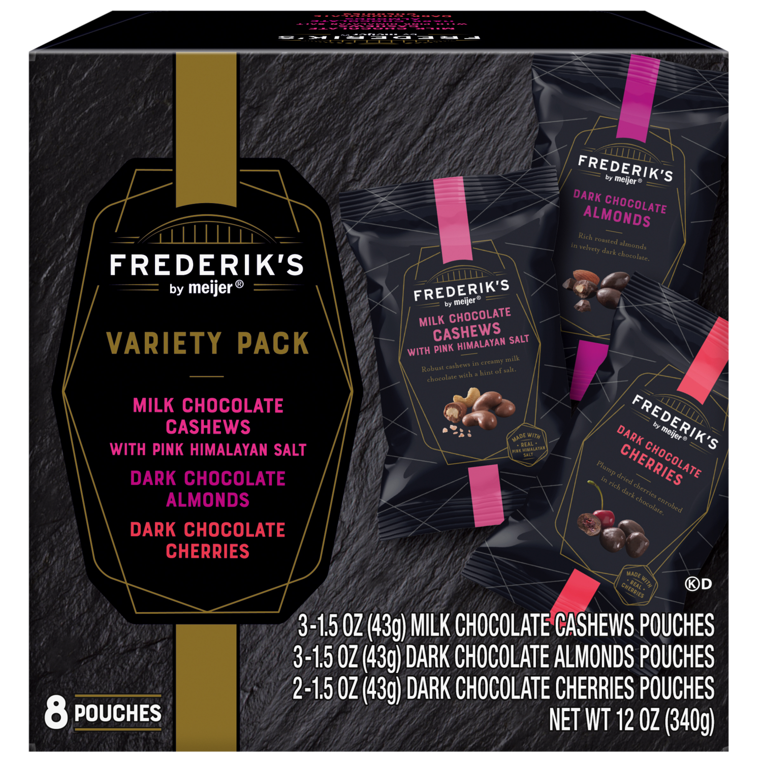 slide 2 of 8, Frederiks By Meijer Frederiks Vrty Pk Almnds Cshws & Cheris /, 8 ct; 1.5 oz