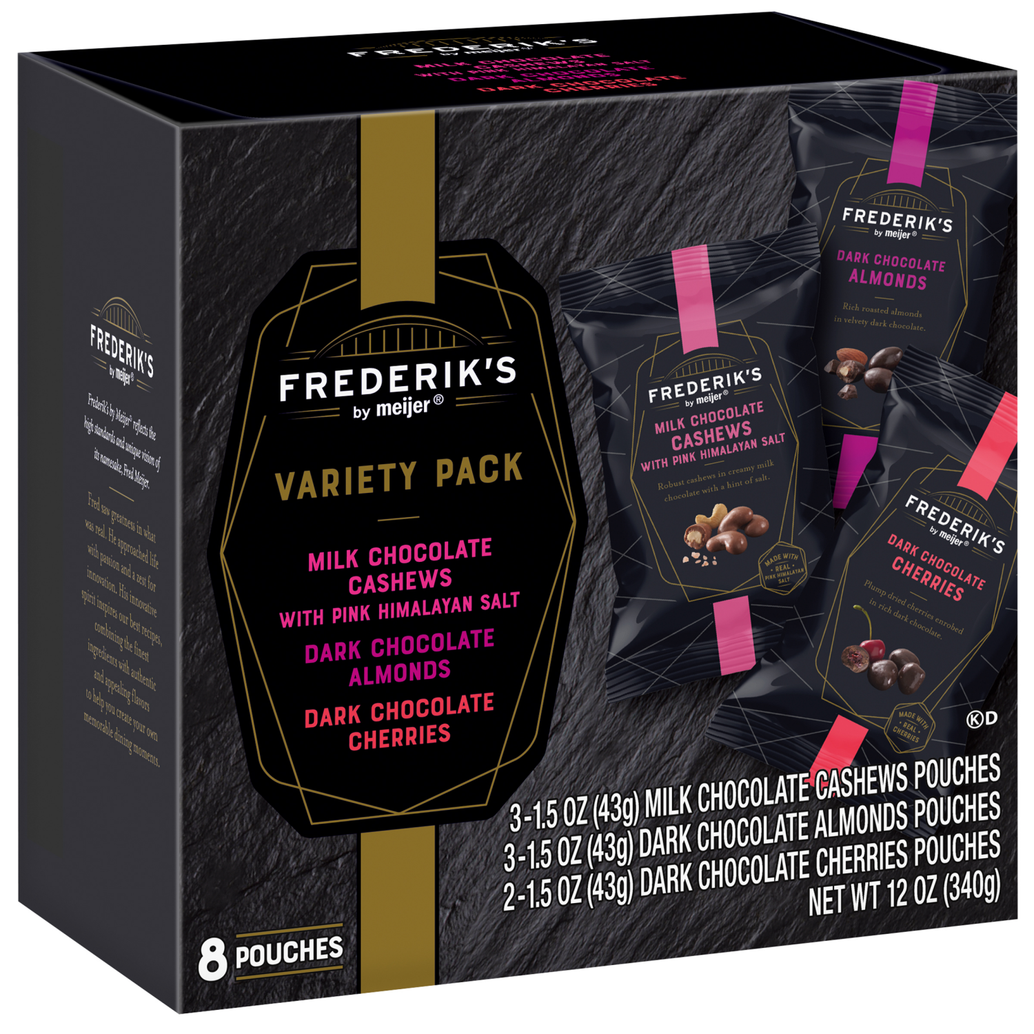 slide 6 of 8, Frederiks By Meijer Frederiks Vrty Pk Almnds Cshws & Cheris /, 8 ct; 1.5 oz