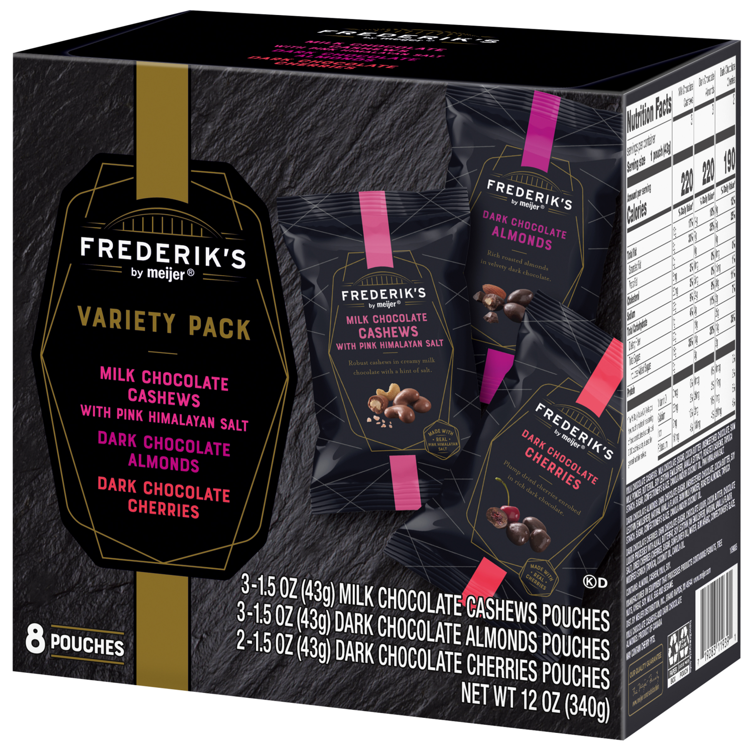 slide 7 of 8, Frederiks By Meijer Frederiks Vrty Pk Almnds Cshws & Cheris /, 8 ct; 1.5 oz