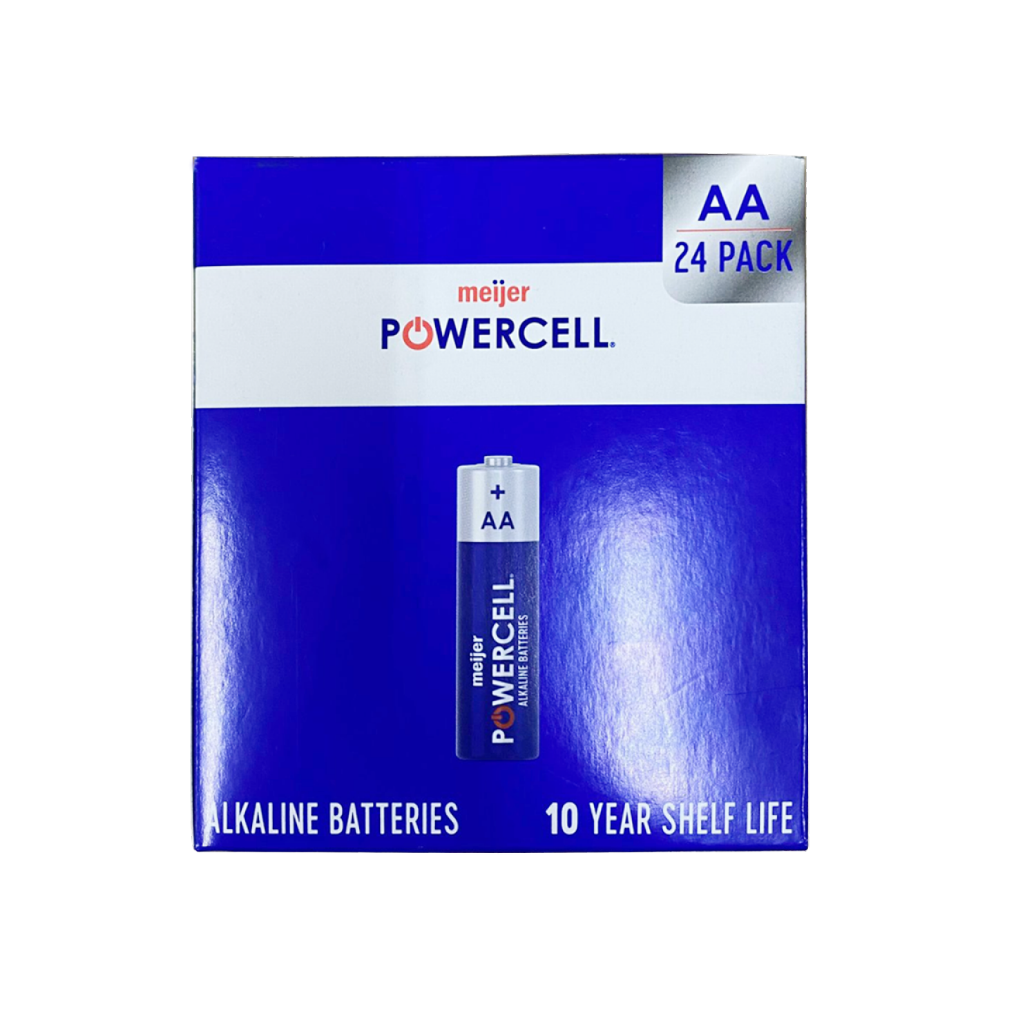 slide 1 of 2, Meijer Powercell Battery AA Paper Box, 24 ct