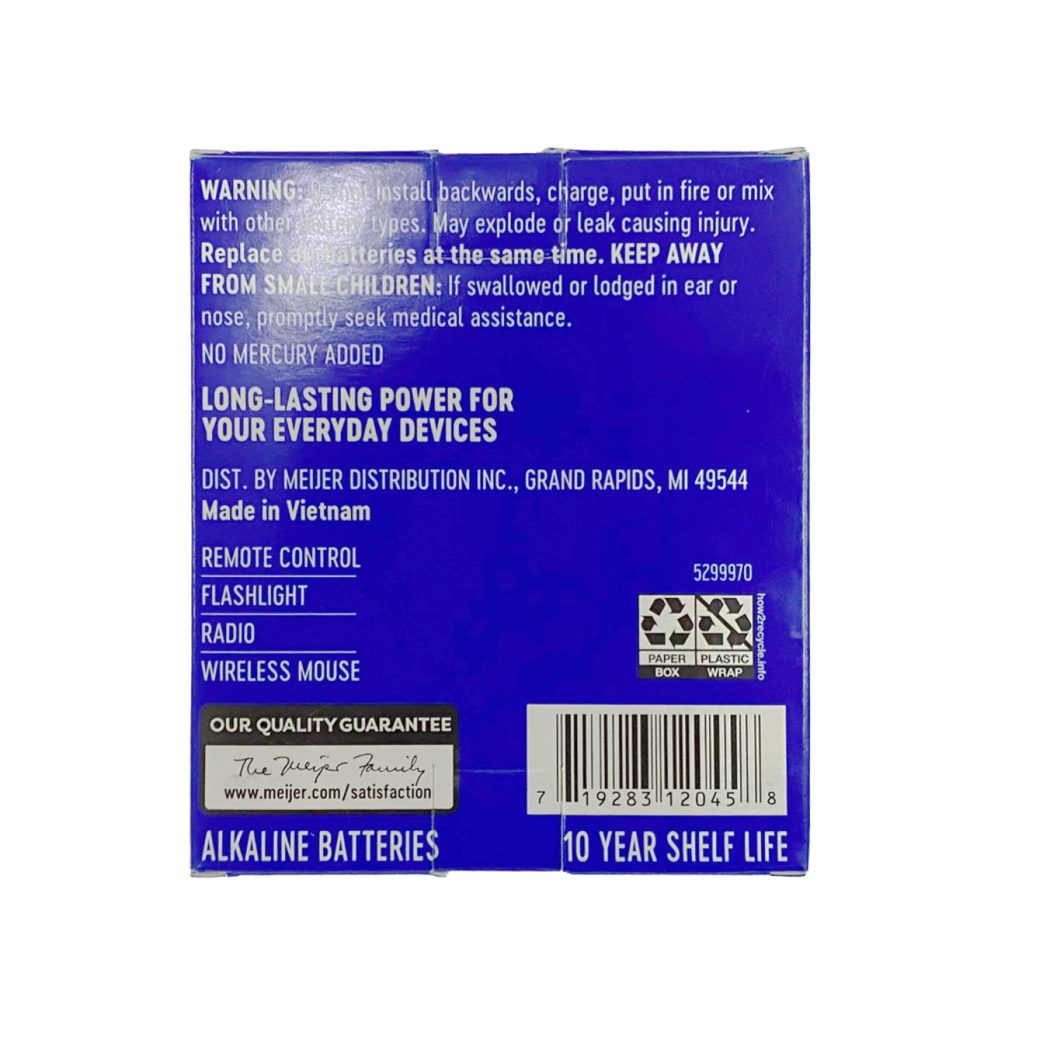 slide 2 of 2, Meijer Powercell Battery AAA Paper Box, 24 ct