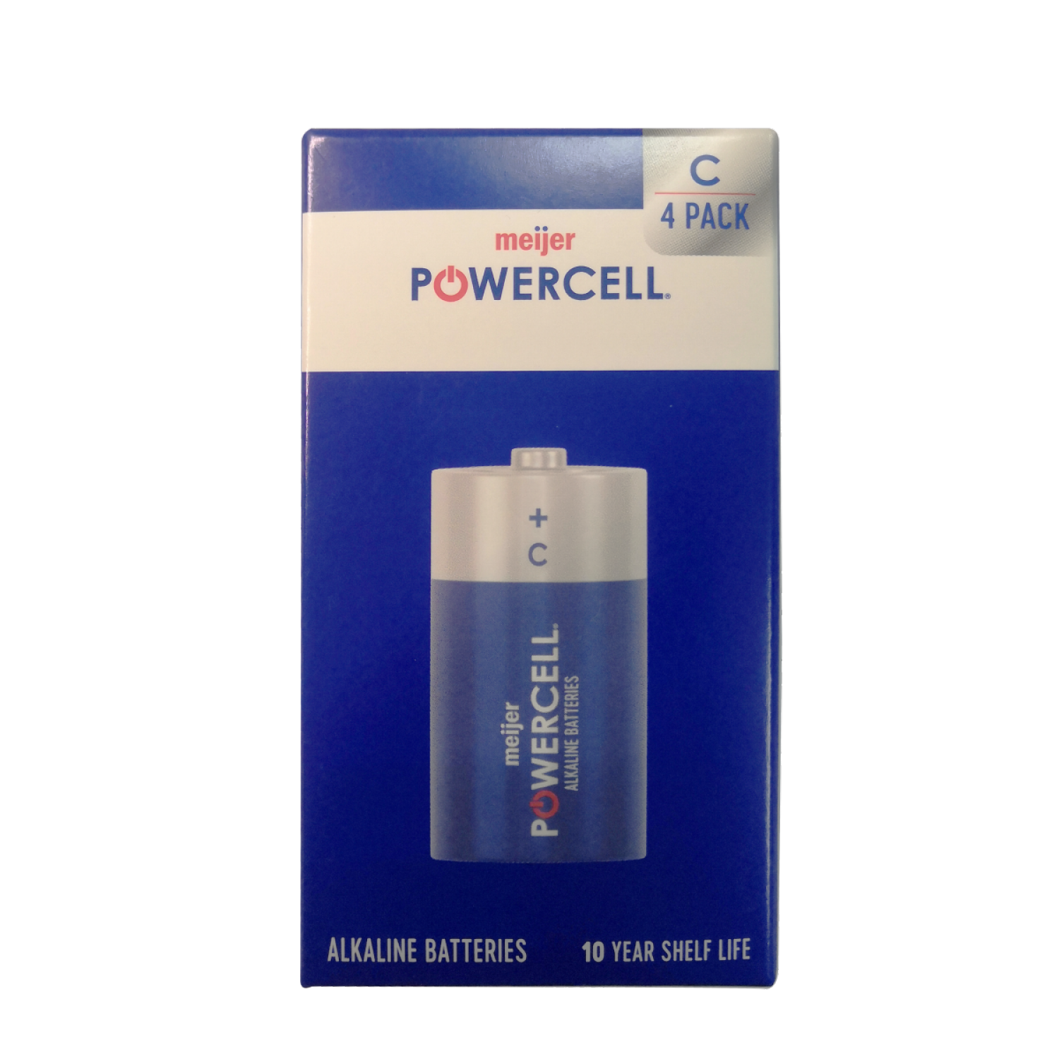 slide 1 of 2, Powercell Battery C 4 Pack Paper Box, 4 ct