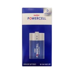 Powercell Battery D 4 Pack Paper Box