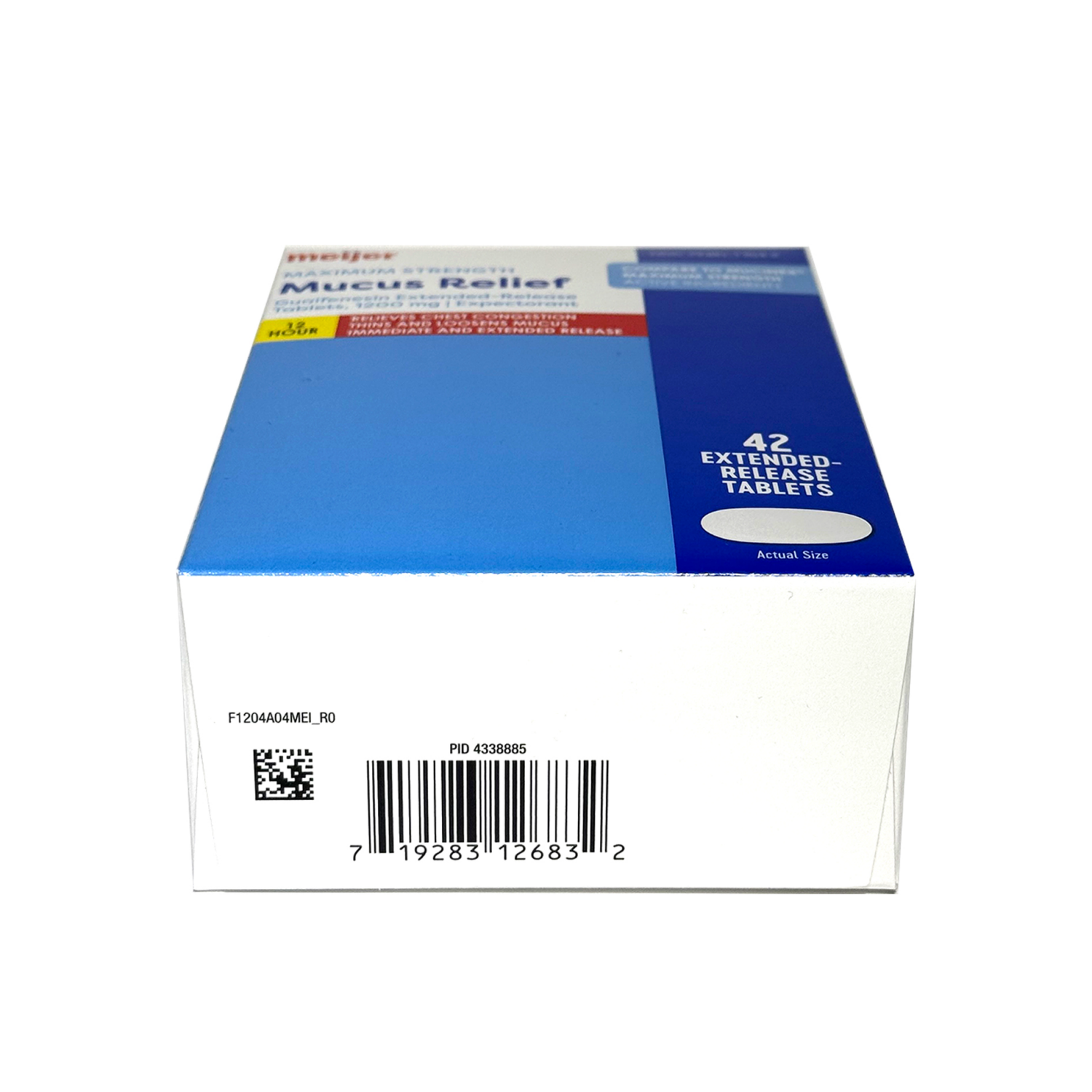 slide 3 of 4, Meijer Chest Congestion and Mucus Relief ER Max, Guaifenesin 1200 mg, 42 ct, 1200 mg, 42 ct