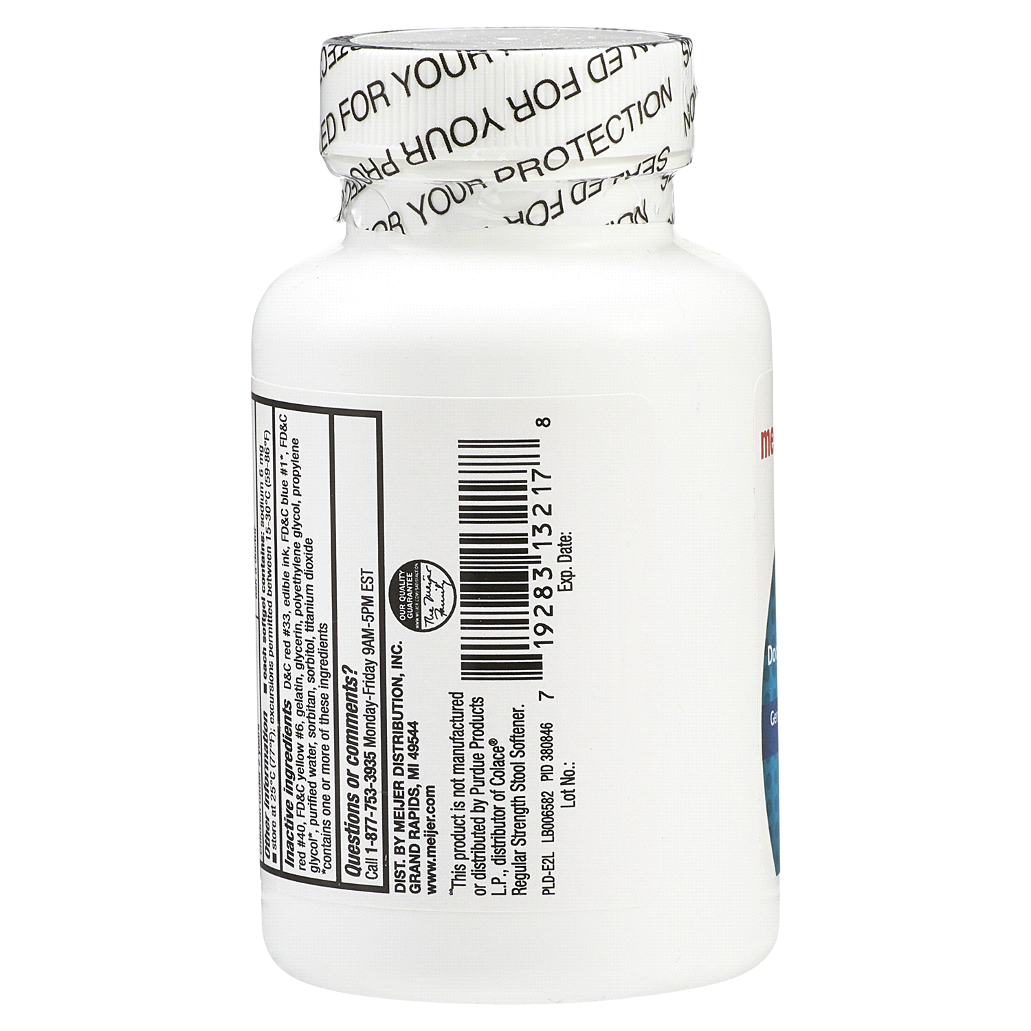 slide 2 of 5, Meijer Stool Softener Docusate Sodium 2 Tone Softgel, 100mg, 250 ct