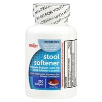 slide 3 of 29, Meijer Stool Softener Docusate Sodium 2 Tone Softgel, 100mg, 250 ct