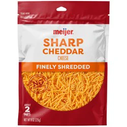 Finely Shredded Sharp Cheddar Cheese, 8 Oz