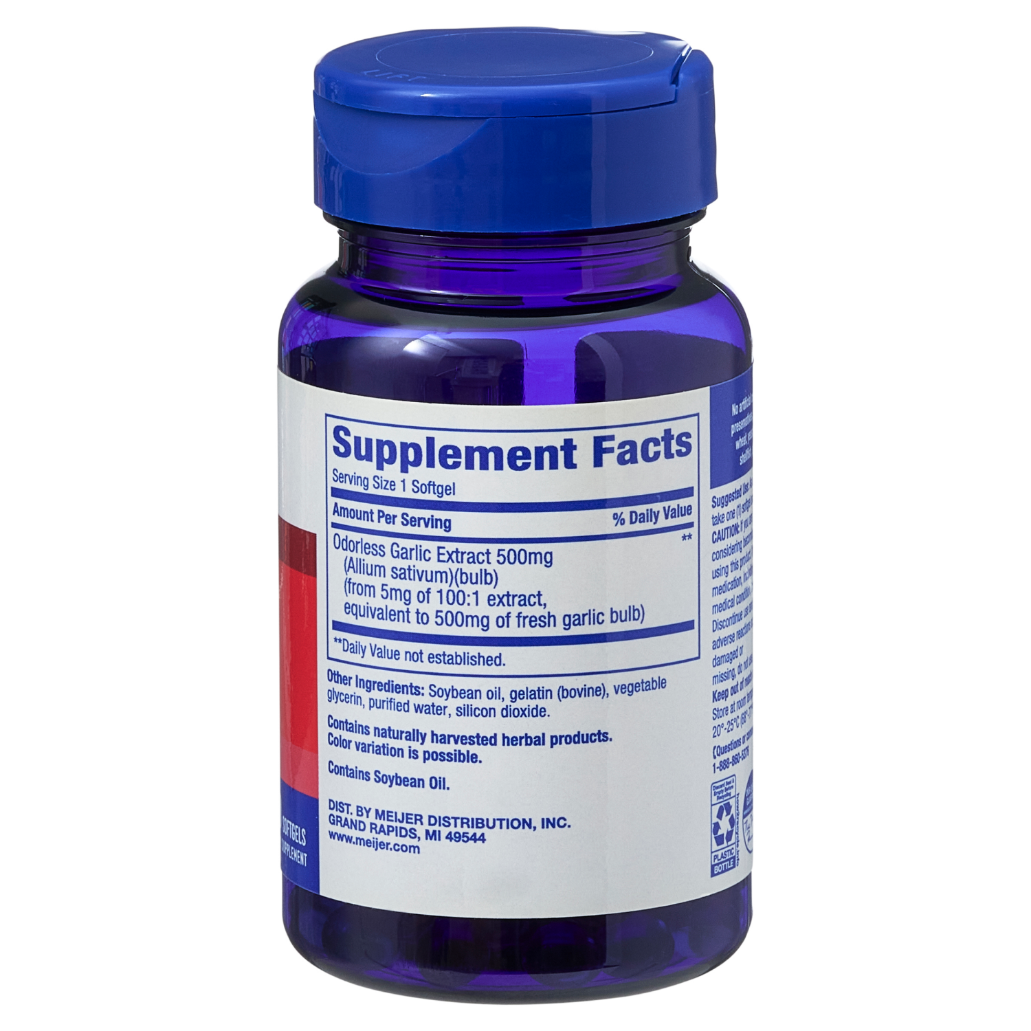 slide 2 of 2, MEIJER WELLNESS Meijer Herb Garlic, 100 ct; 500 mg