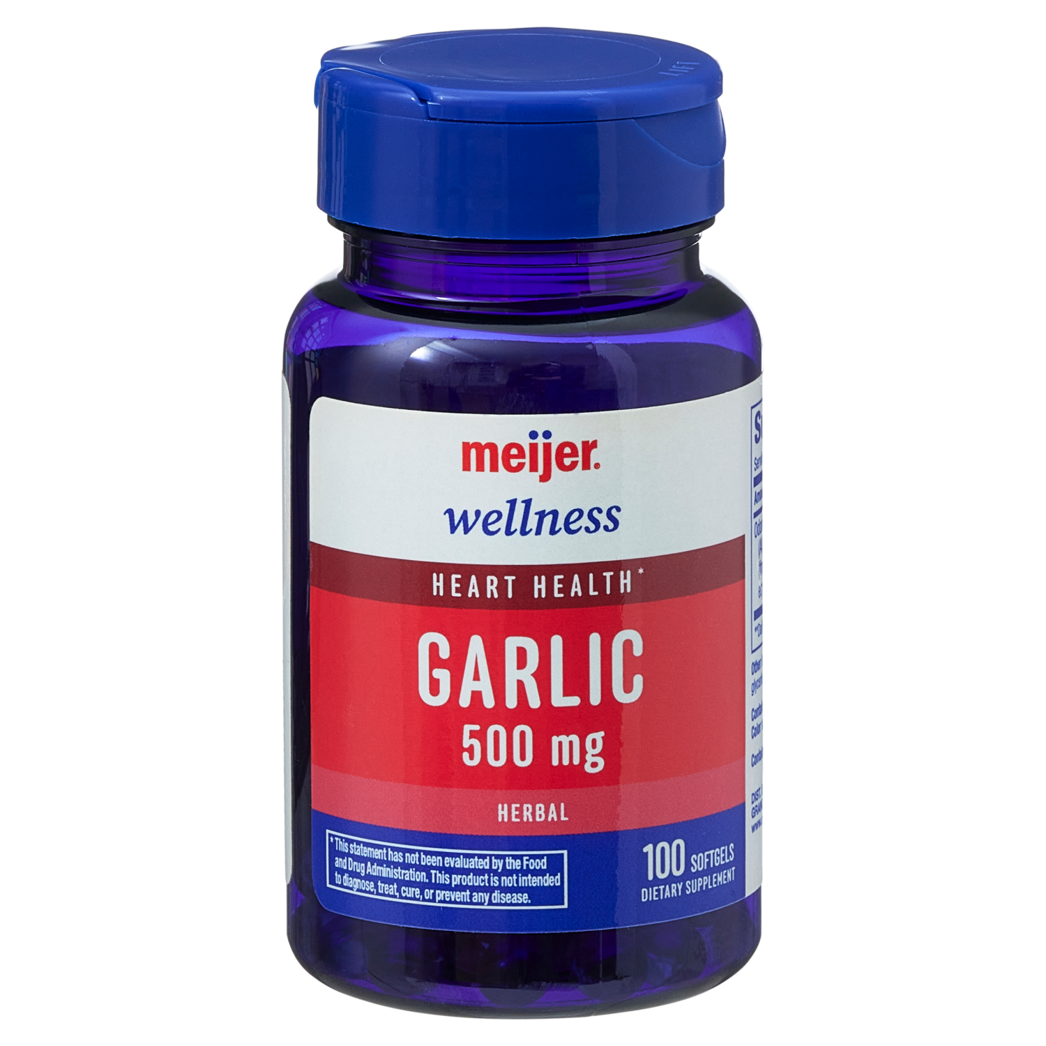 slide 1 of 2, MEIJER WELLNESS Meijer Herb Garlic, 100 ct; 500 mg