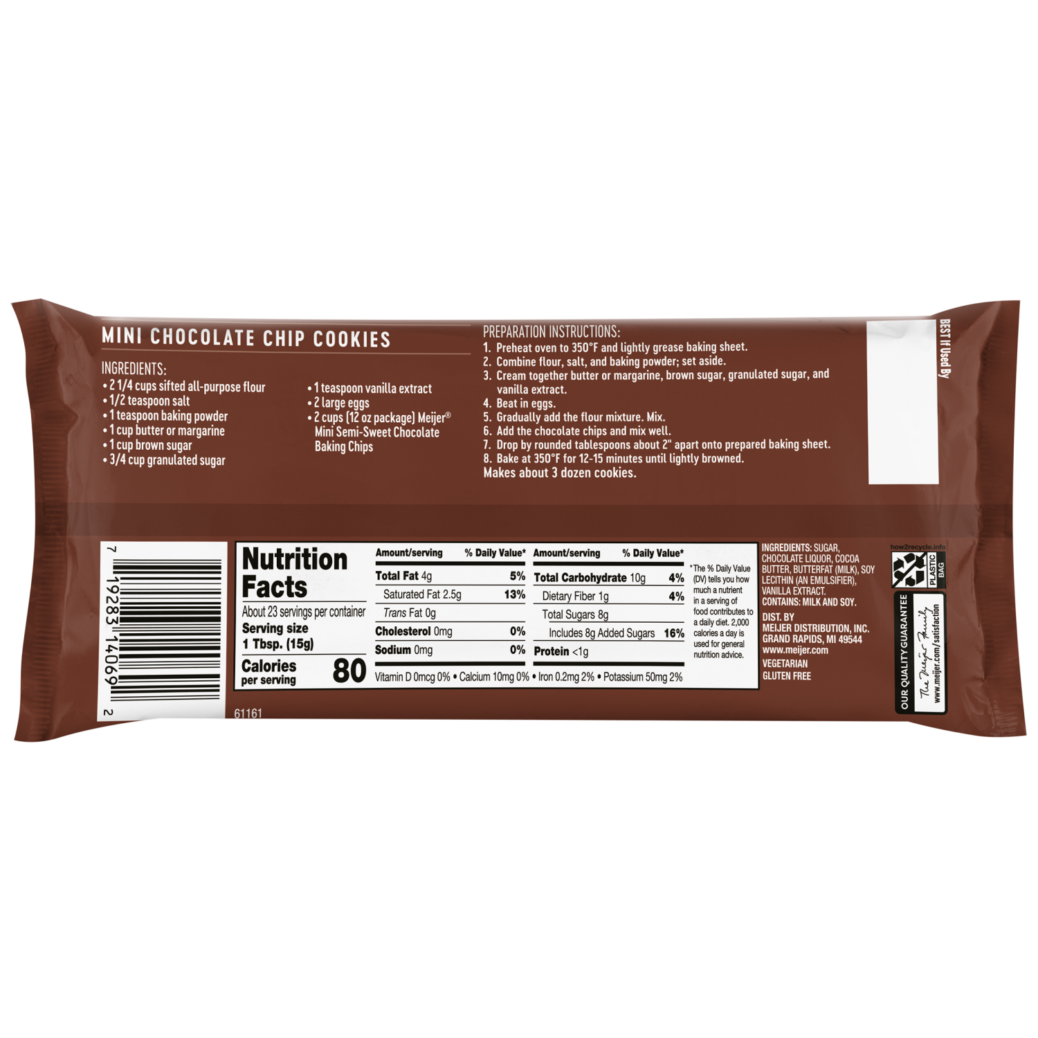 slide 2 of 2, Meijer Mini Semi-Sweet Chocolate Baking Chips, 12 oz