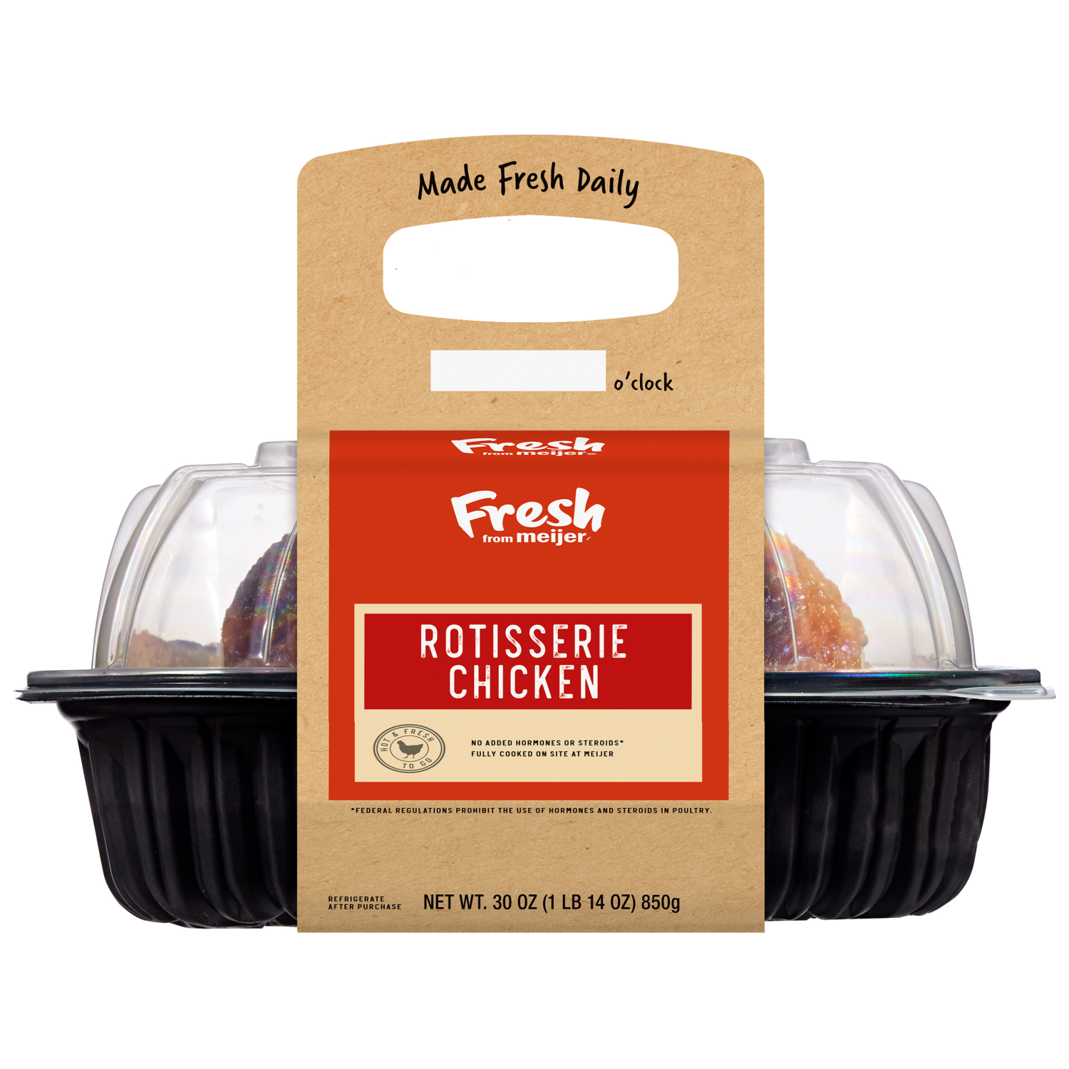 slide 4 of 4, Fresh from Meijer Whole Rotisserie Chicken, Sold Hot  (Available 11 AM - 7 PM), 30 oz