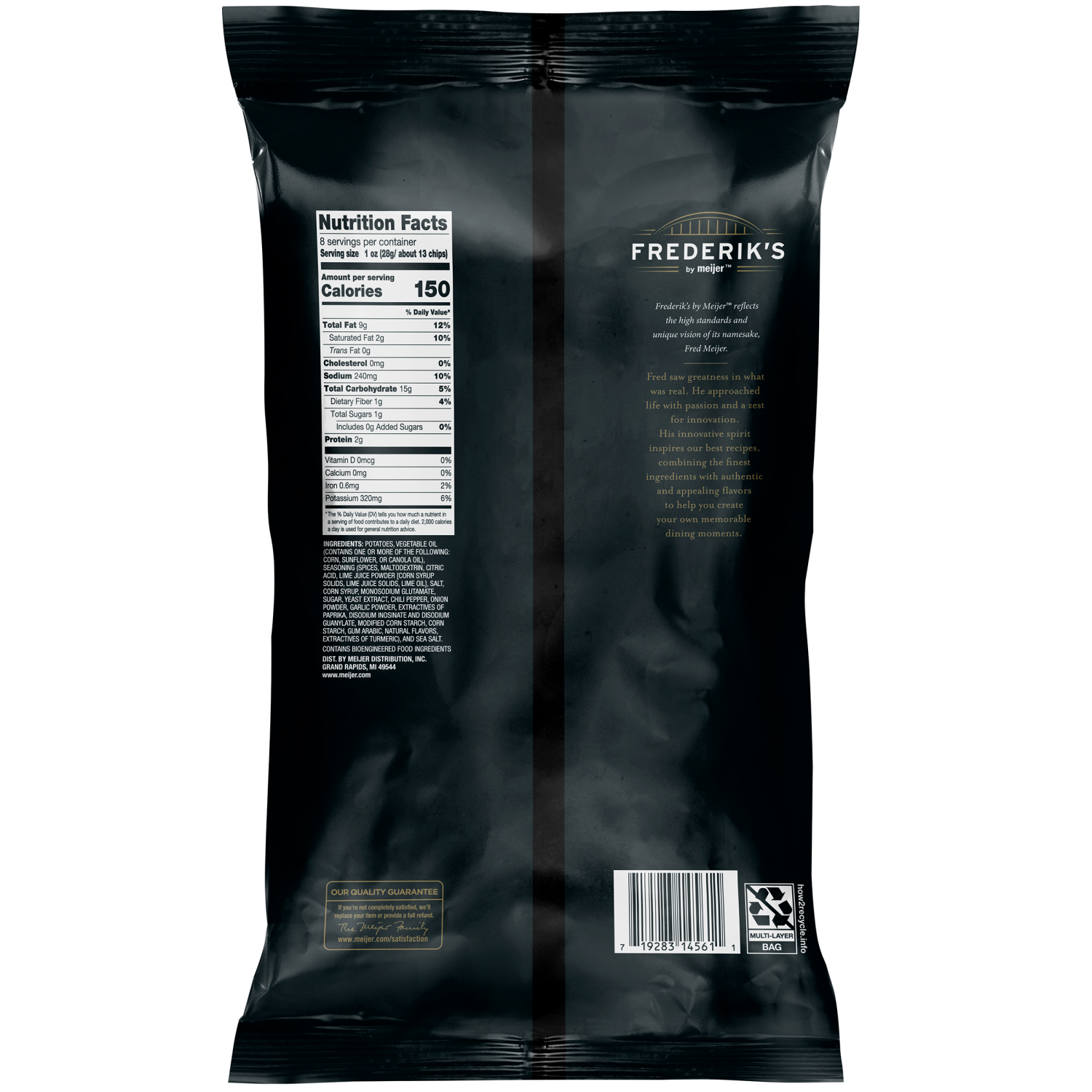 slide 2 of 2, FREDERIKS BY MEIJER Frederik's by Meijer Hot Chili & Lime Kettle Chips, 8 oz, 8 oz